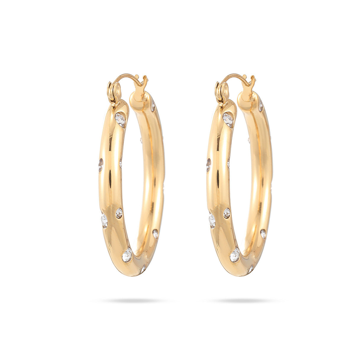 Titanium Zirconia Hoop Earrings