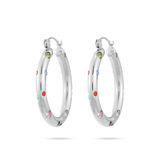 Titanium Zirconia Hoop Earrings