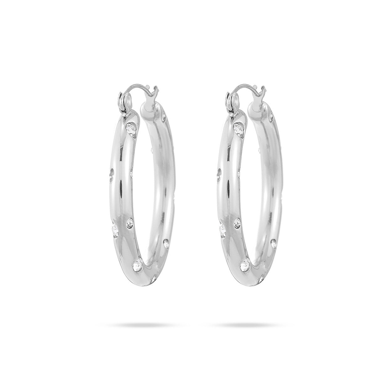 Titanium Zirconia Hoop Earrings
