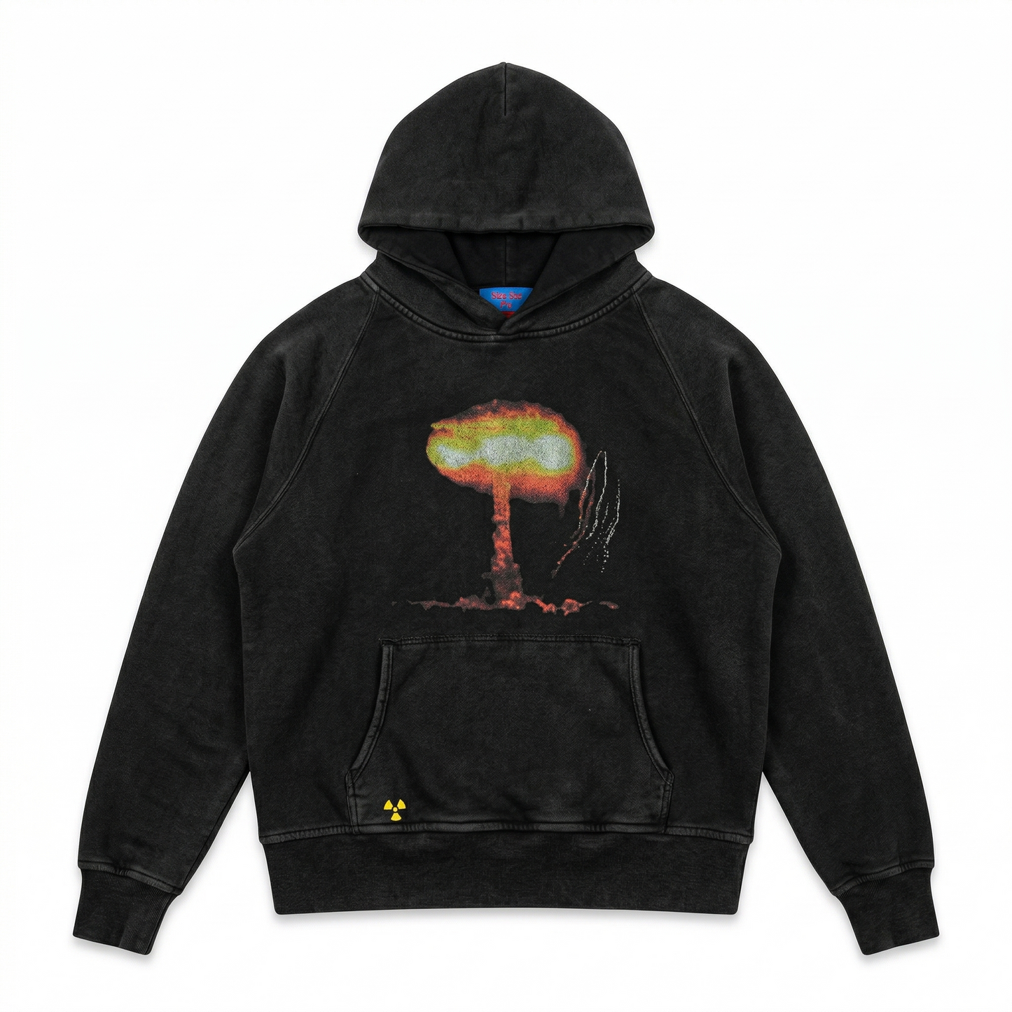AOKLOK® Fallout Graphic Hoodie – Black Distressed Edition