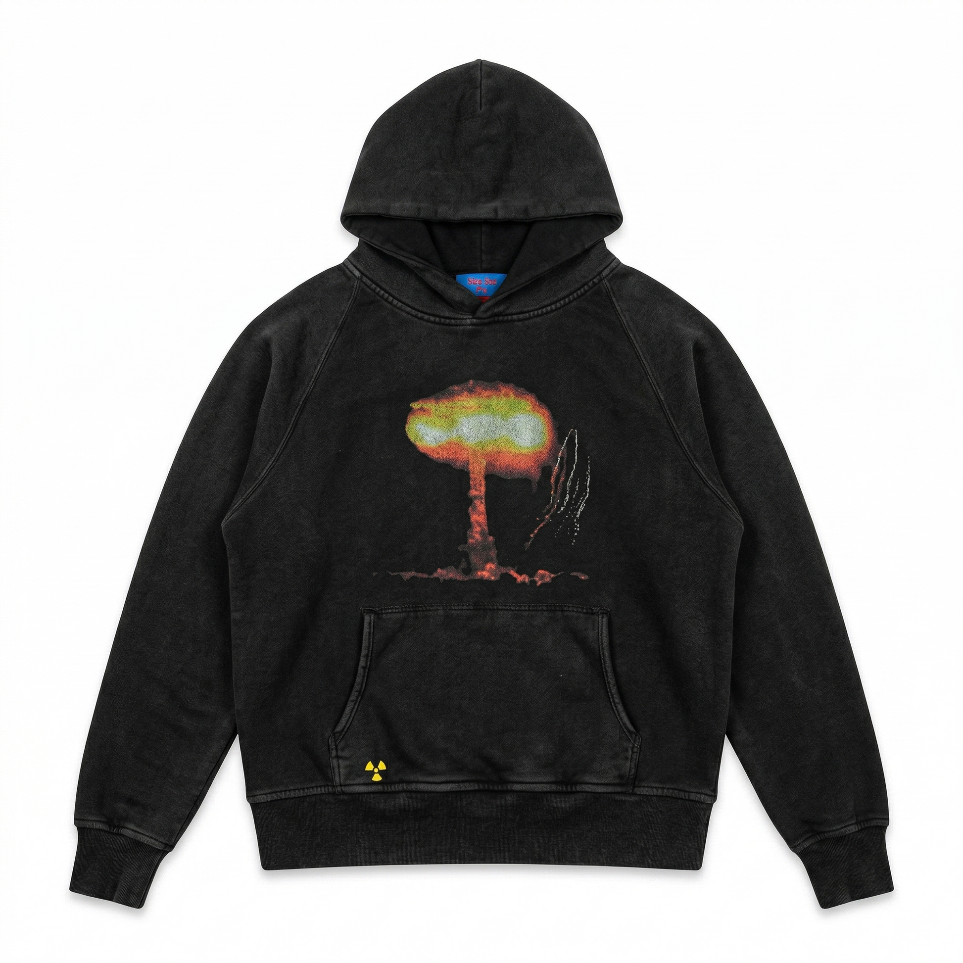 AOKLOK® Fallout Graphic Hoodie – Black Distressed Edition